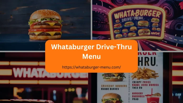 Whataburger Drive-Thru Menu